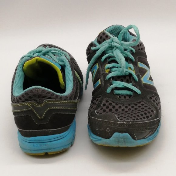 New Balance Womens Sneakers Running 750 v1 Black‎ Blue Lace Up Round Toe 6.5 - Picture 3 of 10